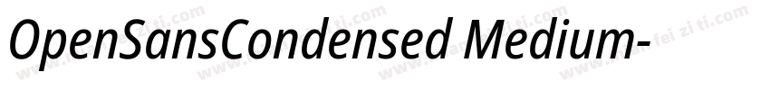 OpenSansCondensed Medium字体转换